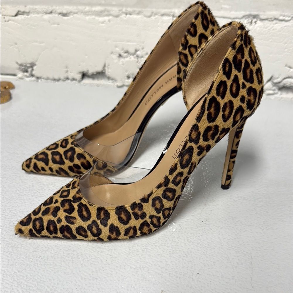 Leopard Print Stiletto Heels - Tamara Mellon - Worn Once - Size 38.5 Womens Heel